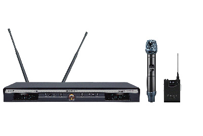 UR-222D Antenna diversity dual channel wireless microphone system