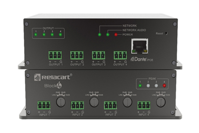 Block 4 Dante Networked Audio Interface